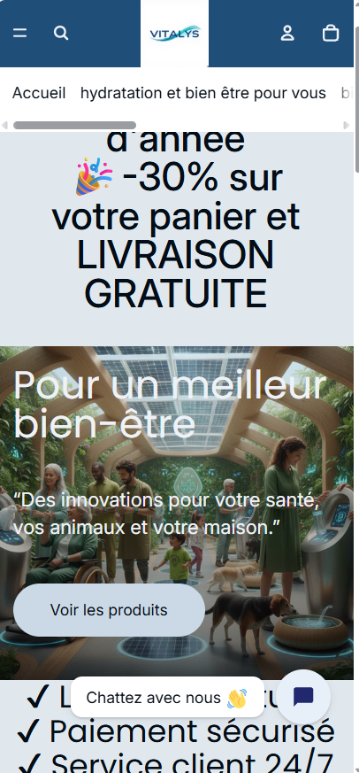 Aperçu du site VitalysLife