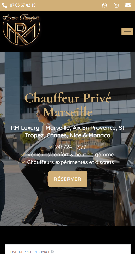 Aperçu du site RM Luxury