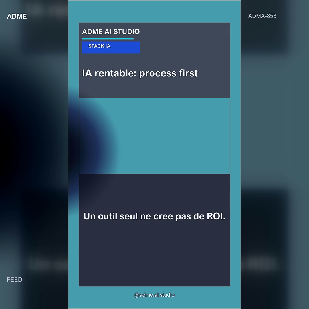 L'IA : process, pas gadget — ADME-AI Studio