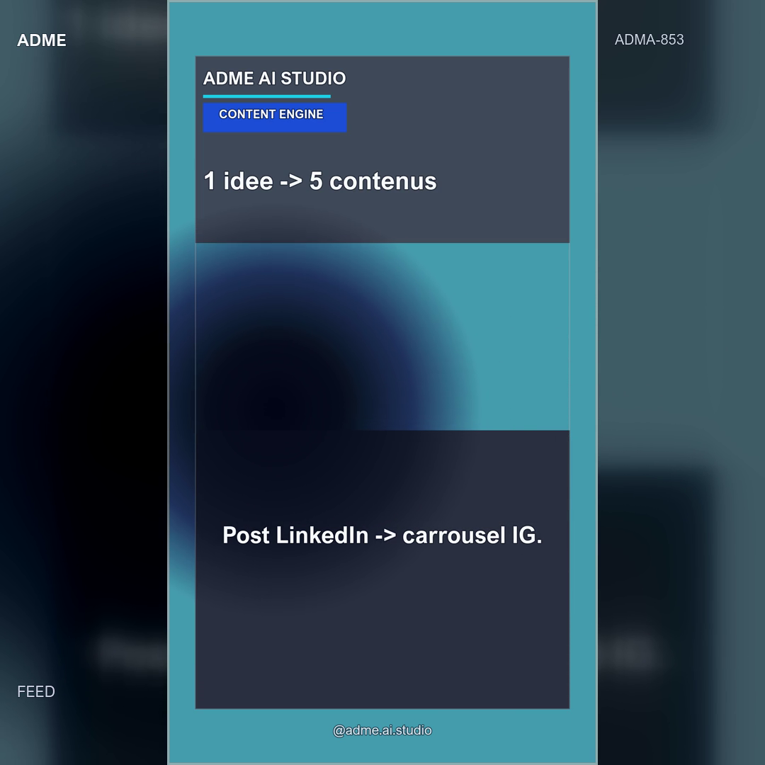Recycler 1 idée en 5 formats — ADME-AI Studio