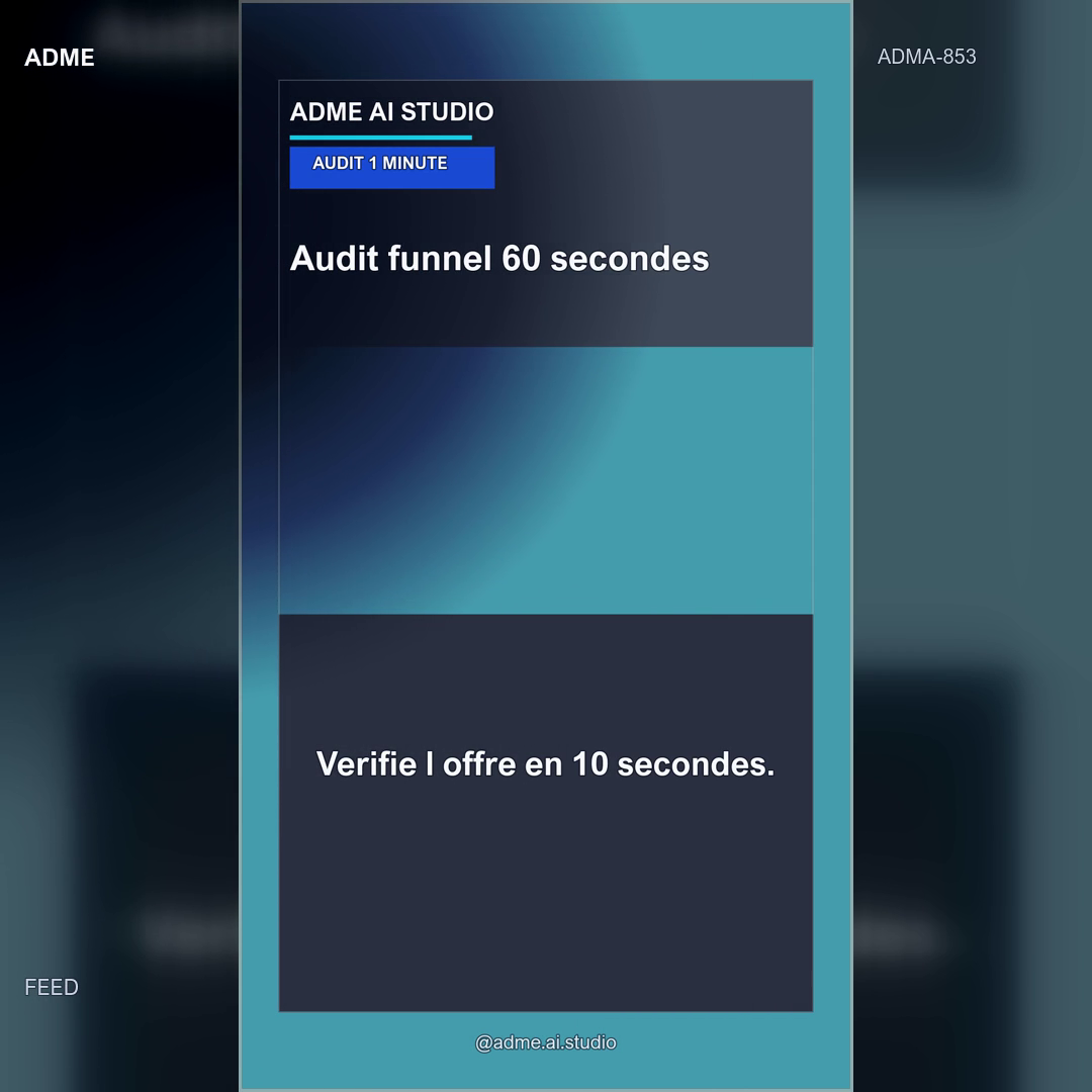 60s Funnel Audit — ADME-AI Studio