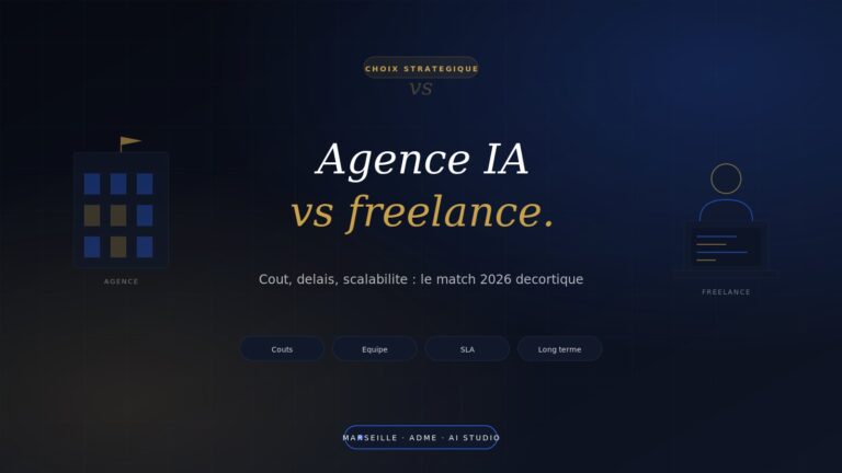 Agence IA vs Freelance : Pourquoi choisir une agence spécialisée en 2026