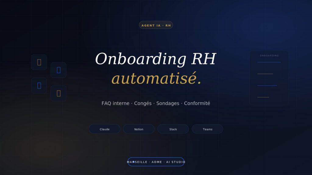 Agent IA RH : onboarding, FAQ interne, conges automatises