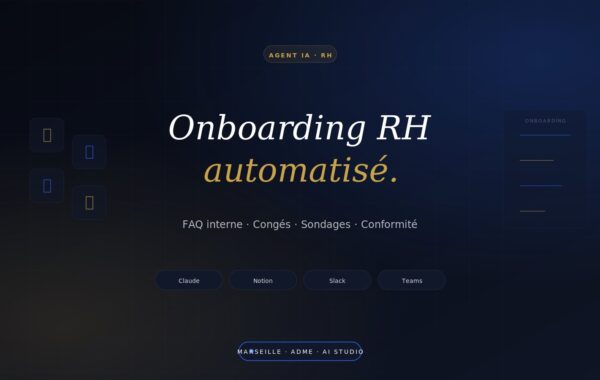 Agent IA RH : onboarding, FAQ interne, conges automatises