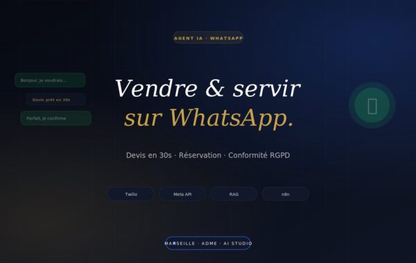Agent IA WhatsApp : devis et reservations en 30 secondes pour PME