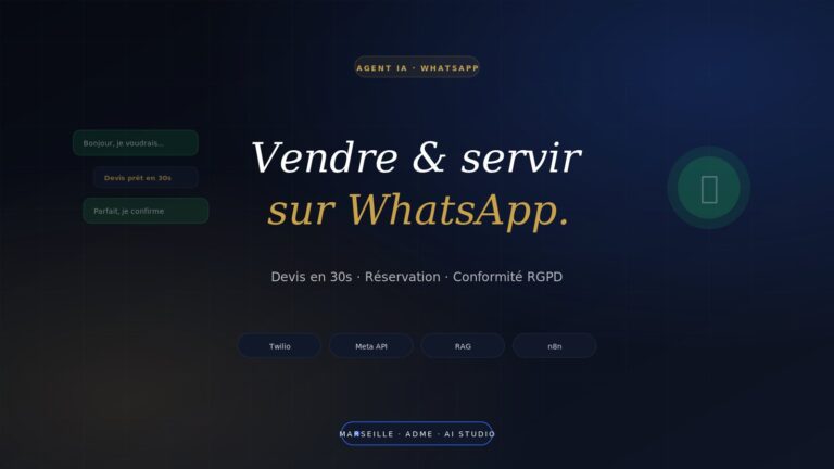 Agent IA WhatsApp pour PME : le guide complet 2026