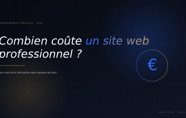 Combien coûte un site web professionnel en 2026 - ADME-AI Studio