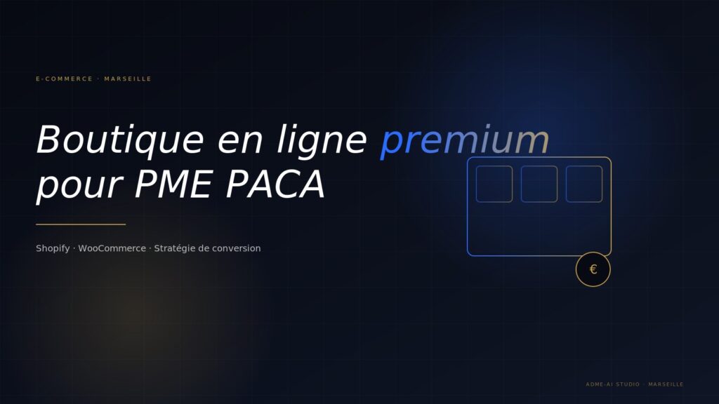 Site e-commerce premium à Marseille pour PME PACA - ADME-AI Studio