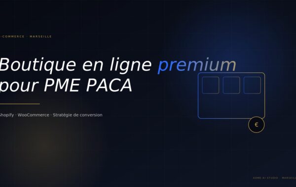 Site e-commerce premium à Marseille pour PME PACA - ADME-AI Studio