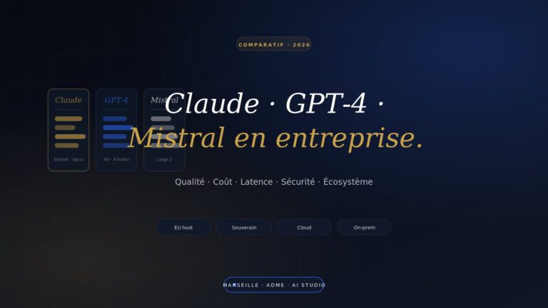 Claude vs GPT-4 vs Mistral pour entreprise : le comparatif 2026
