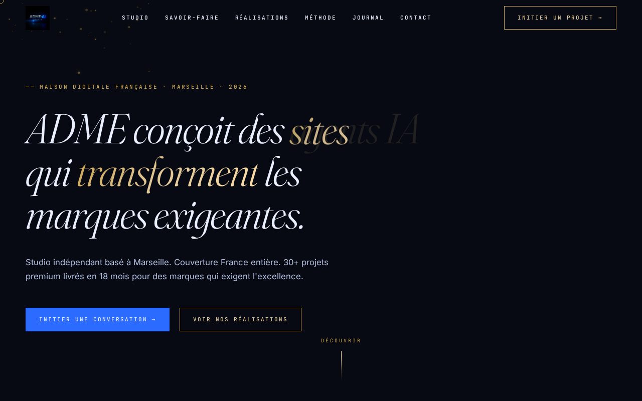 ADME Premium V4 — Fusion luxe et WOW