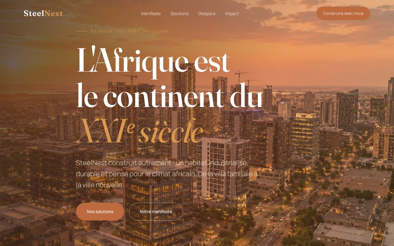 SteelNest Afrique Solaire — Démo ONG énergie