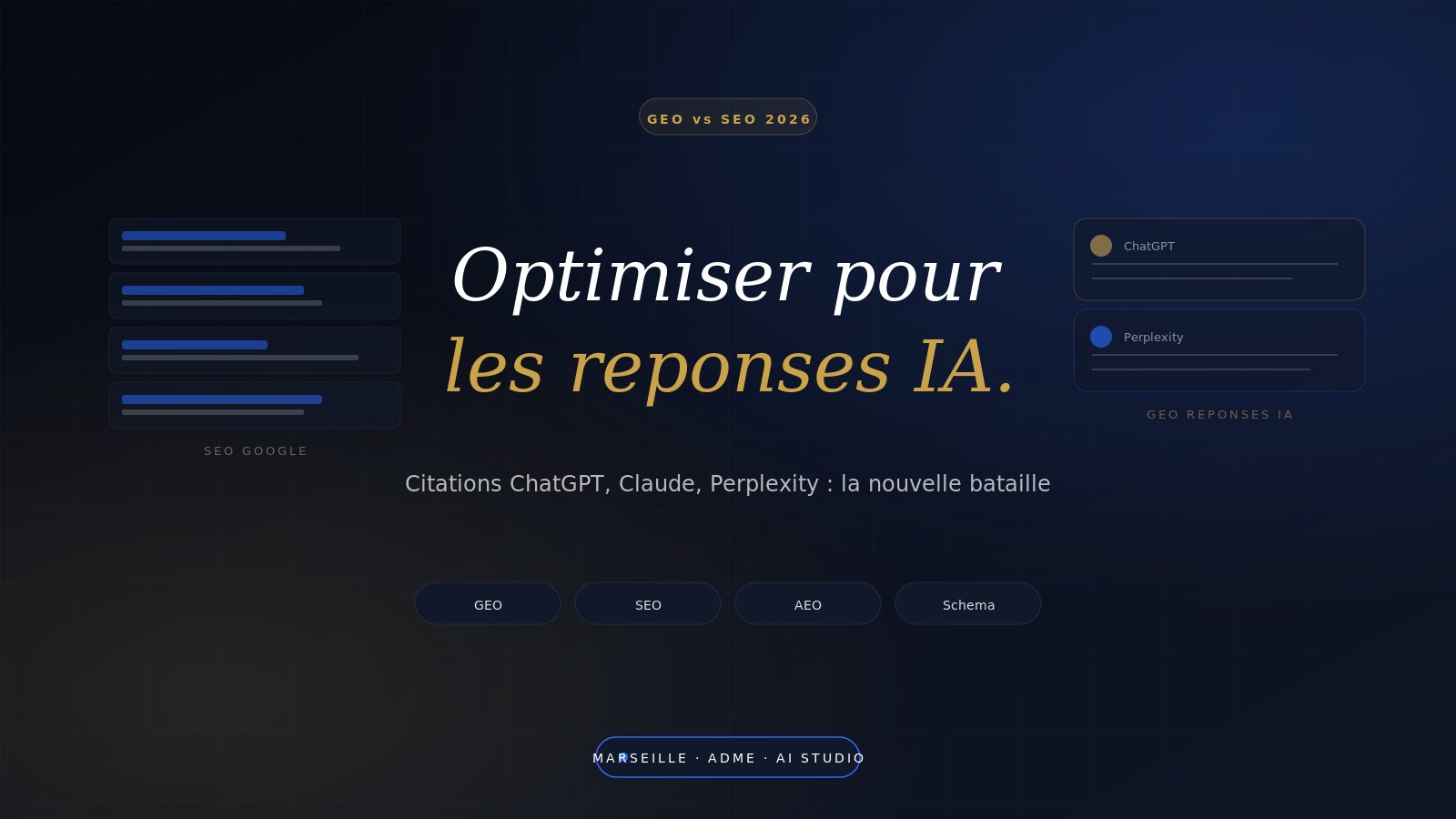 GEO vs SEO : Comment optimiser votre site pour les réponses IA (ChatGPT, Gemini, Perplexity)