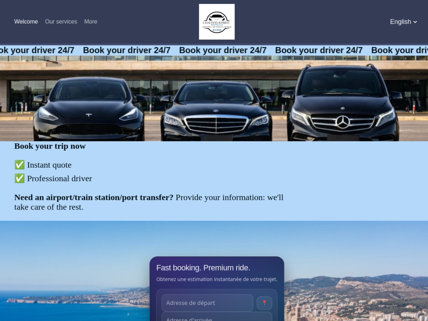 Chauffeur Prive Marseille - creation et referencement