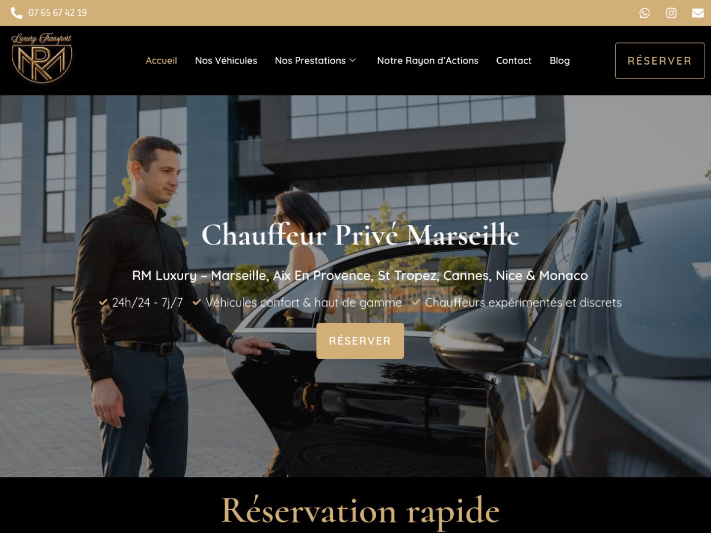RM Luxury Transport - campagne SEO complete