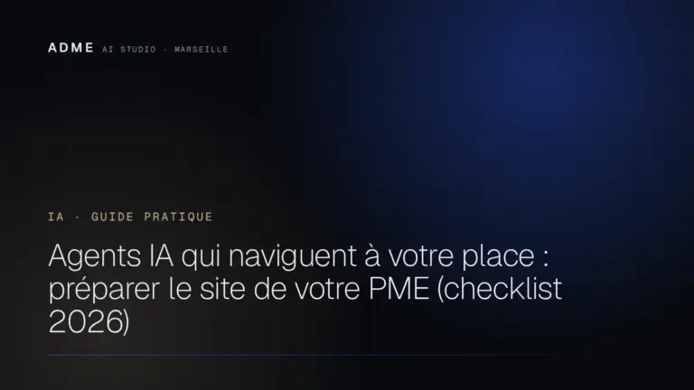 Agents IA qui naviguent à votre place : préparer le site de votre PME (checklist 2026)